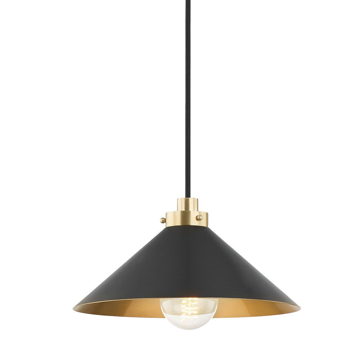 Hudson Valley - MDS1401-AGB/DB - One Light Pendant - Clivedon - Aged Brass/Distressed Bronze