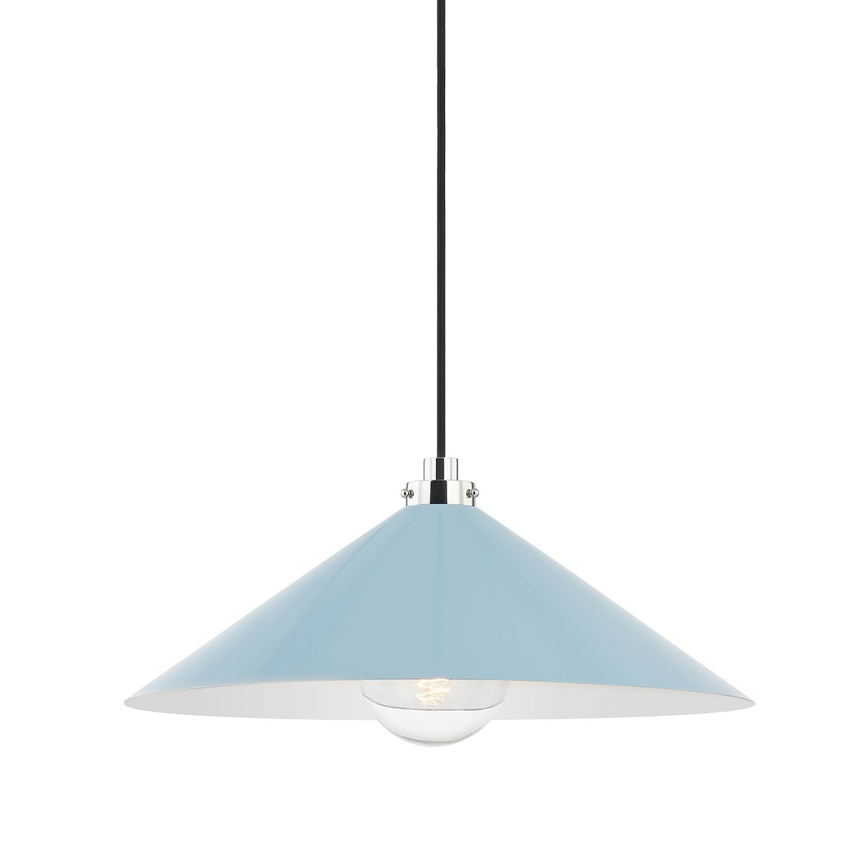 Hudson Valley - MDS1402-PN/BB - One Light Pendant - Clivedon - Polished Nickel/Blue Bird