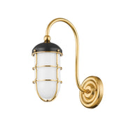 Hudson Valley - MDS1500-AGB/DB - One Light Wall Sconce - Holkham - Aged Brass/Distressed Bronze