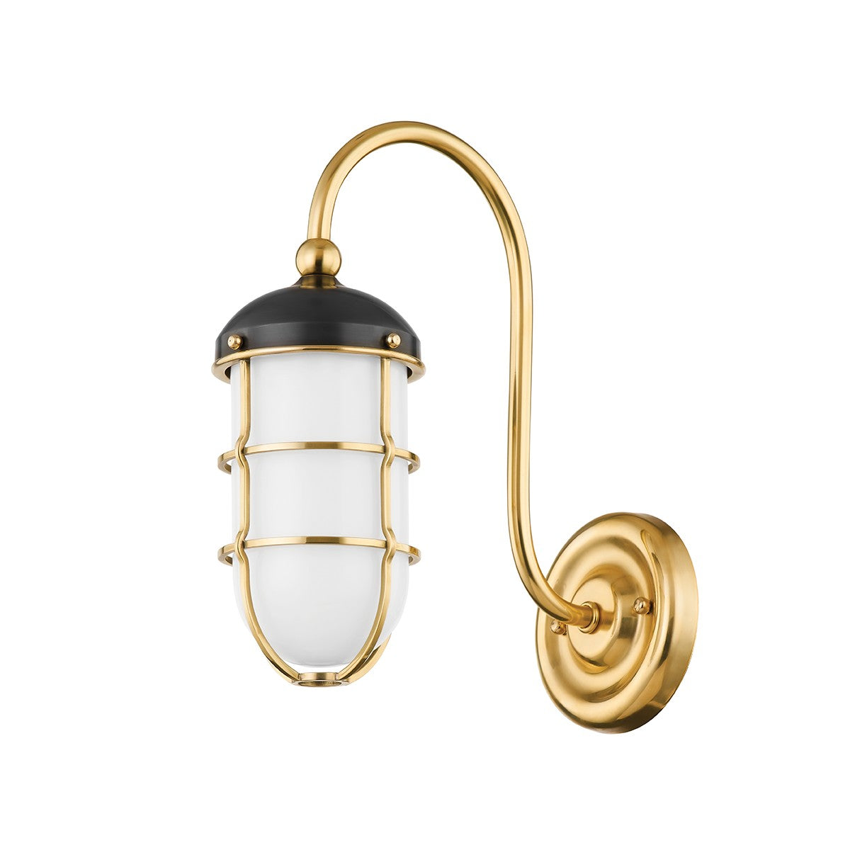 Hudson Valley - MDS1500-AGB/DB - One Light Wall Sconce - Holkham - Aged Brass/Distressed Bronze