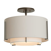 Hubbardton Forge - 126501-SKT-07-SF1099-SE1590 - One Light Semi-Flush Mount - Exos - Dark Smoke