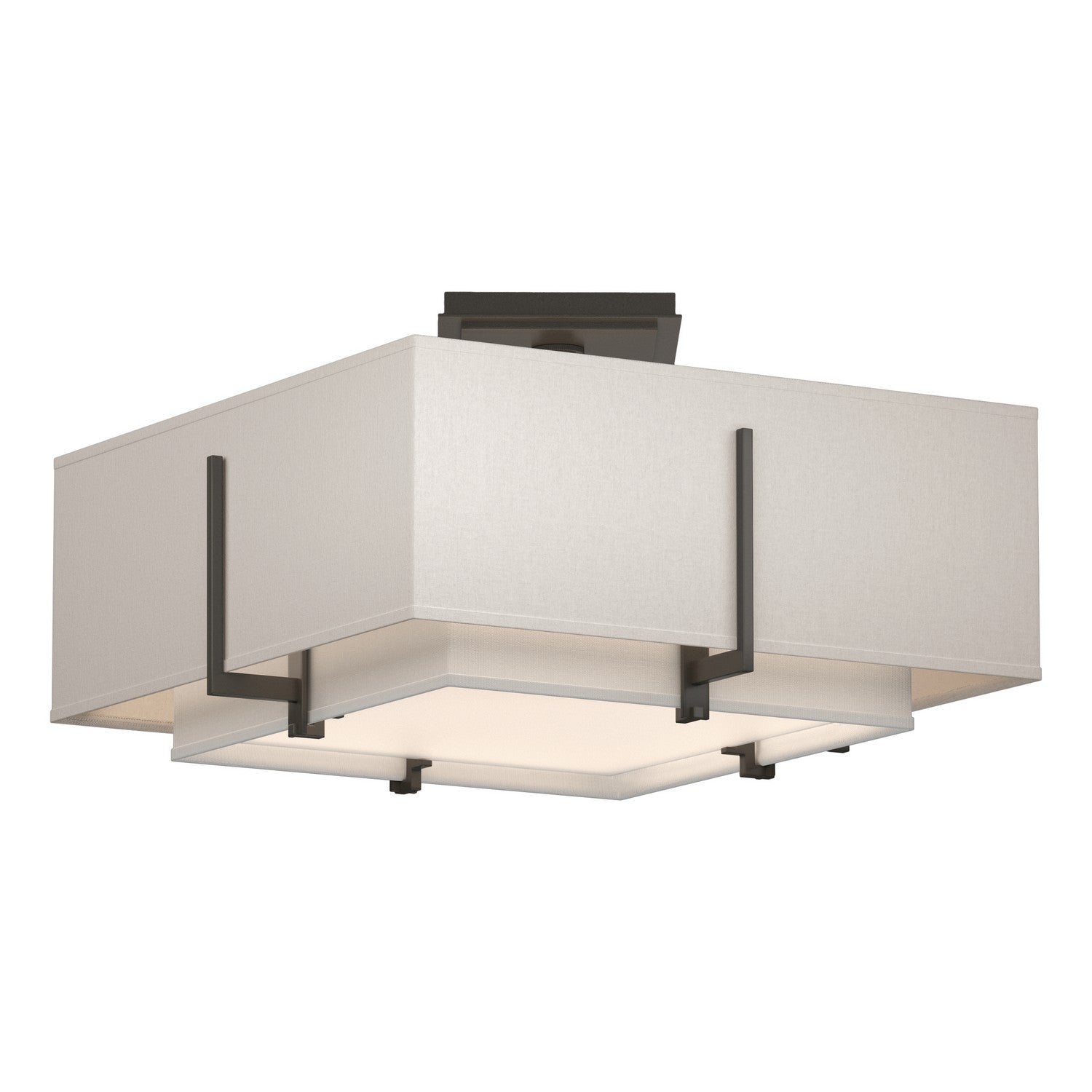 Hubbardton Forge - 126507-SKT-07-SF1205-SE1605 - Two Light Semi-Flush Mount - Exos - Dark Smoke