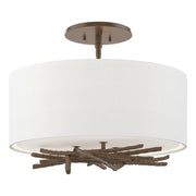 Hubbardton Forge - 127660-SKT-05-SF1505 - Three Light Semi-Flush Mount - Brindille - Bronze