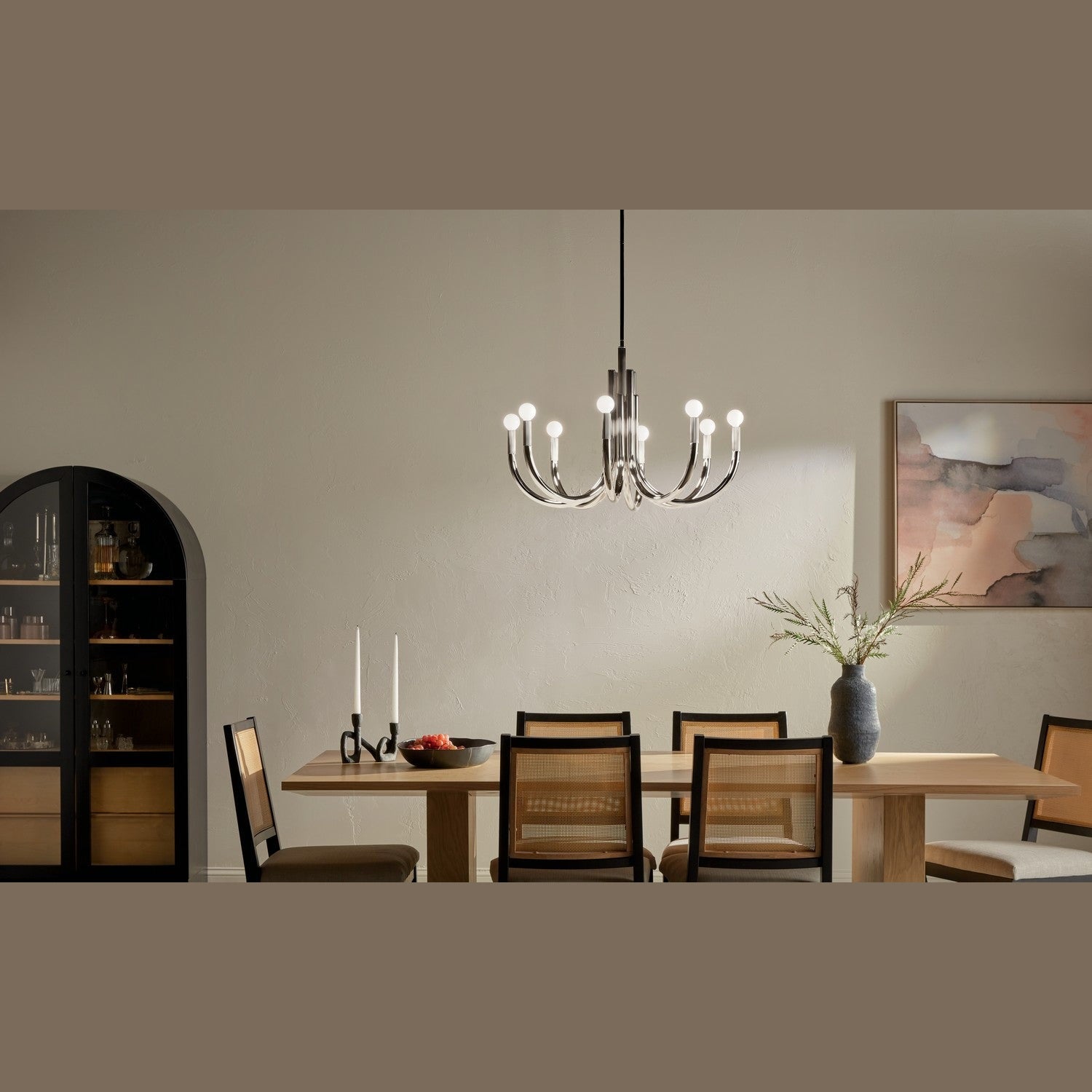 Kichler - 52550PN - Eight Light Chandelier - Odensa - Polished Nickel
