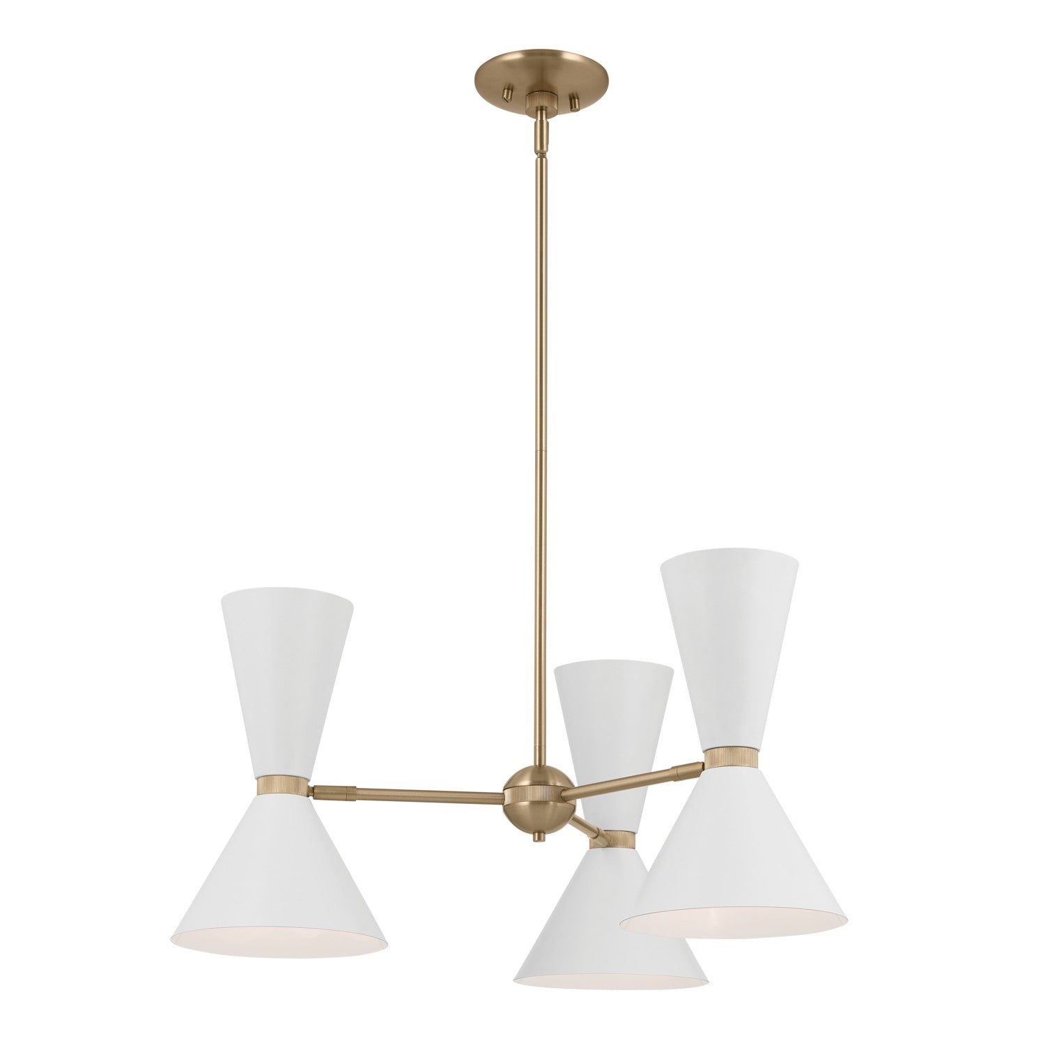 Kichler - 52565CPZWH - Six Light Chandelier - Phix - Champagne Bronze
