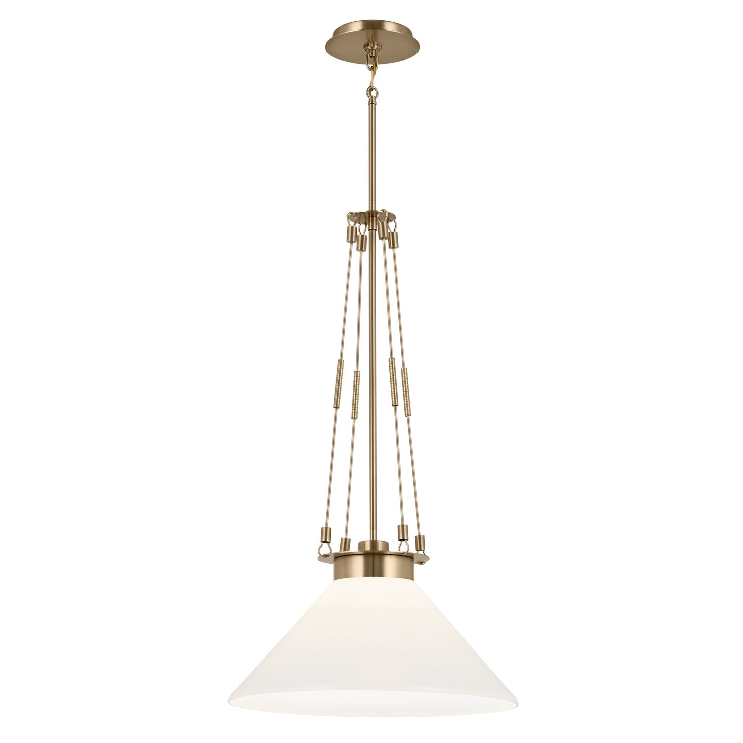 Kichler - 52581CPZ - One Light Pendant - Albers - Champagne Bronze