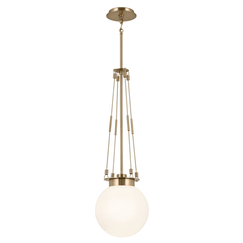 Kichler - 52582CPZ - One Light Pendant - Albers - Champagne Bronze