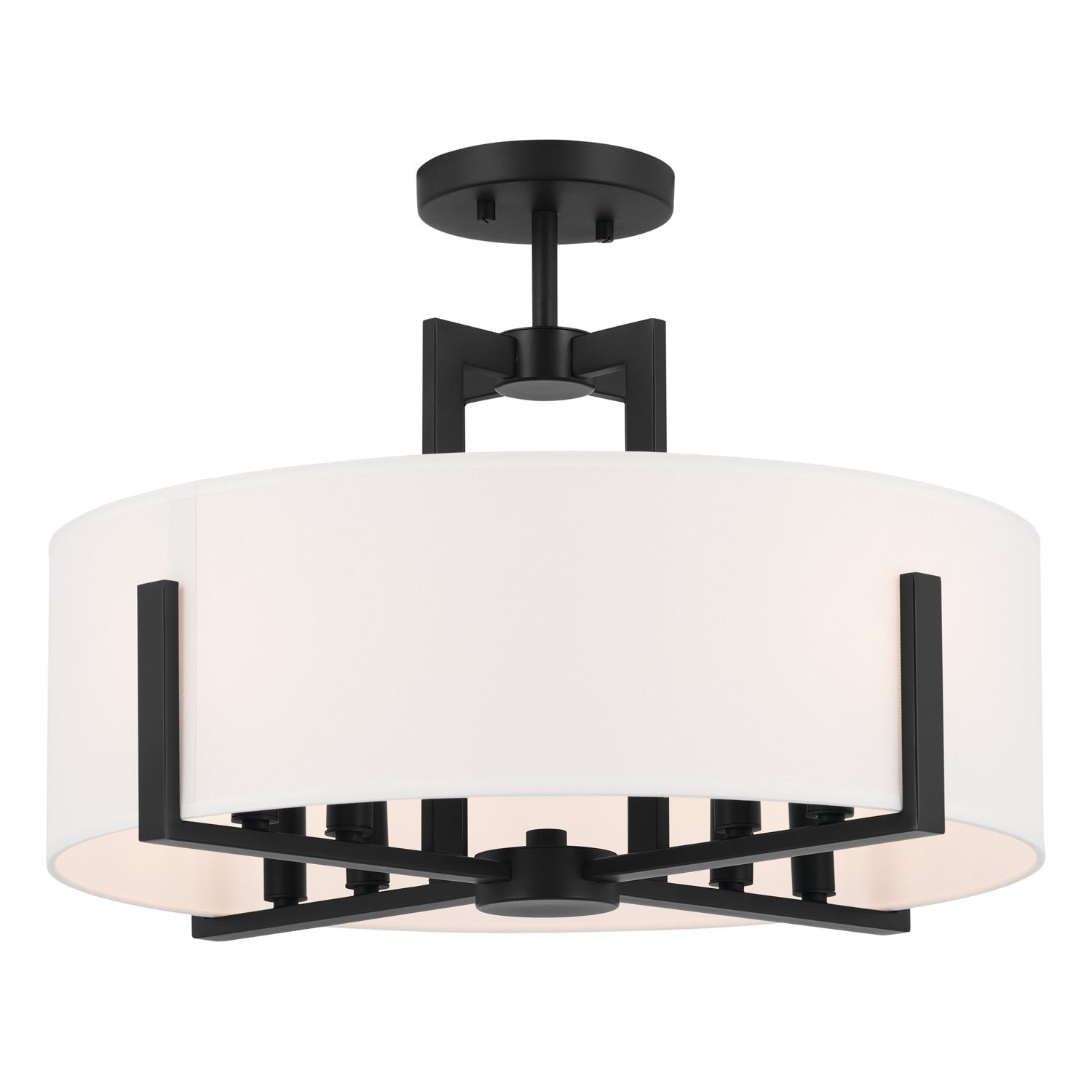 Kichler - 52592BK - Eight Light Pendant/Semi Flush - Malen - Black