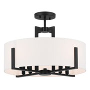 Kichler - 52592BK - Eight Light Pendant/Semi Flush - Malen - Black