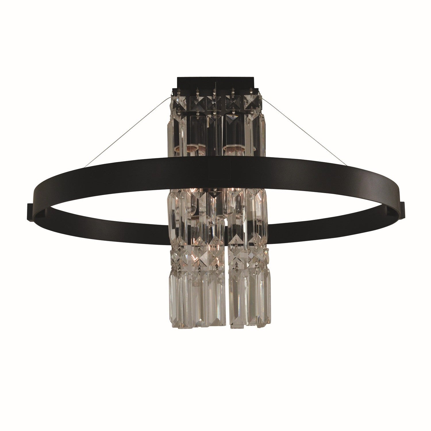 Framburg - 5734 MBLACK - Five Light Flush Mount - Iris - Matte Black