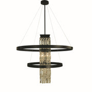 Framburg - 5738 MBLACK - Five Light Foyer Chandelier - Iris - Matte Black
