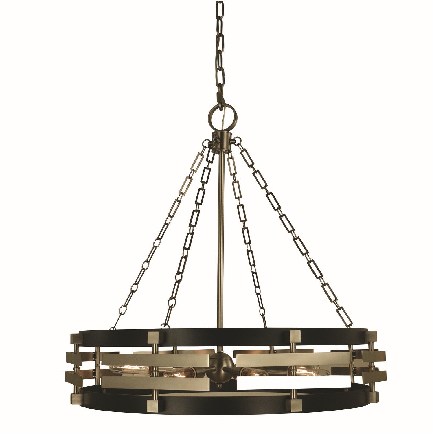 Framburg - 5748 BN/MBLACK - Eight Light Chandelier - Eden - Brush Nickel Matte Black