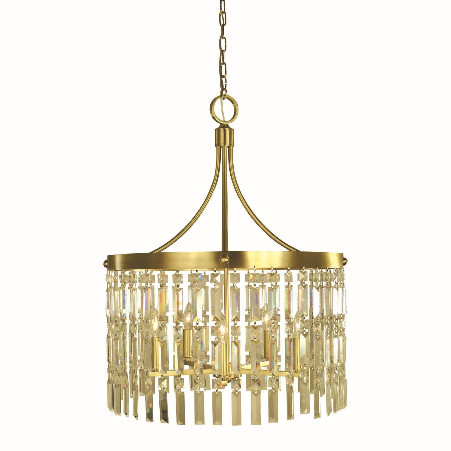 Framburg - 5755 BR - Six Light Chandelier - Holly - Brushed Brass