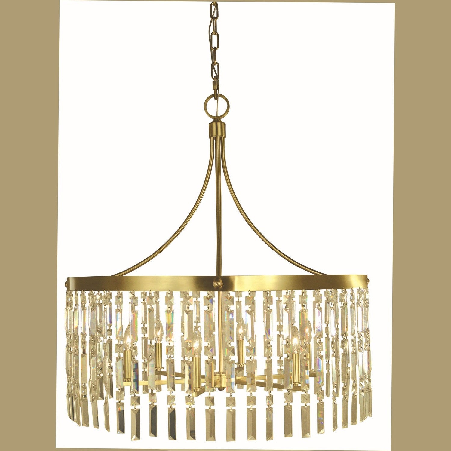 Framburg - 5756 BR - Six Light Chandelier - Holly - Brushed Brass