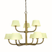 Framburg - 5759 BR - Nine Light Foyer Chandelier - Emma - Brushed Brass