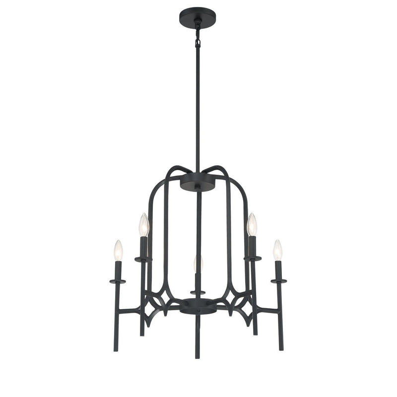 Minka-Lavery - 5035-66A - Five Light Chandelier - Muncie - Coal