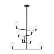 Visual Comfort Modern - 700GMBCB - Eight Light Chandelier - Gambit - Nightshade Black