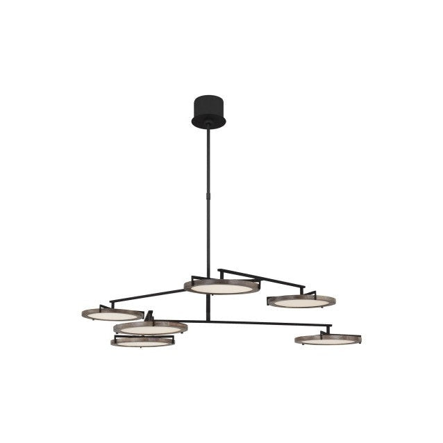 Visual Comfort Modern - CDCH17327WOB - LED Chandelier - Shuffle - Nightshade Black
