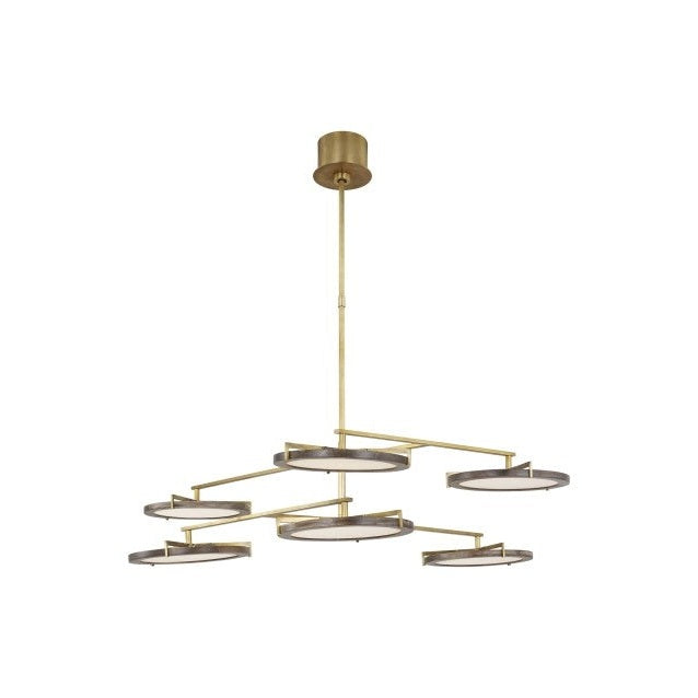 Visual Comfort Modern - CDCH17327WONB - LED Chandelier - Shuffle - Natural Brass