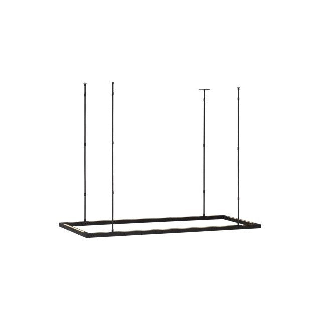 Visual Comfort Modern - MDLS18727B - LED Linear Suspension - Stagger - Nightshade Black