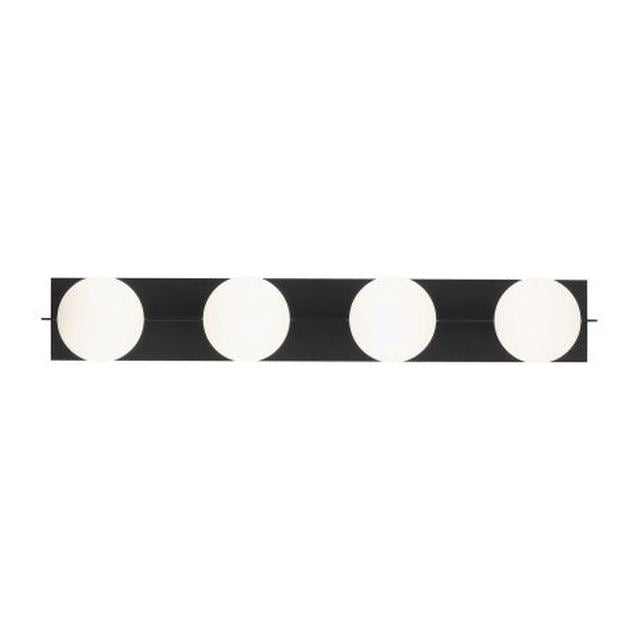 Visual Comfort Modern - SLBA123B - Four Light Bath Vanity - Orbel - Matte Black