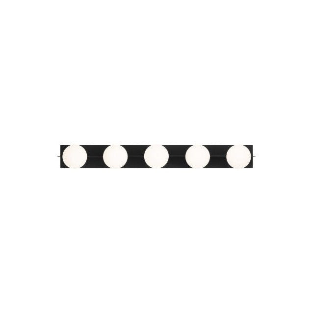 Visual Comfort Modern - SLBA124B - Five Light Bath Vanity - Orbel - Matte Black
