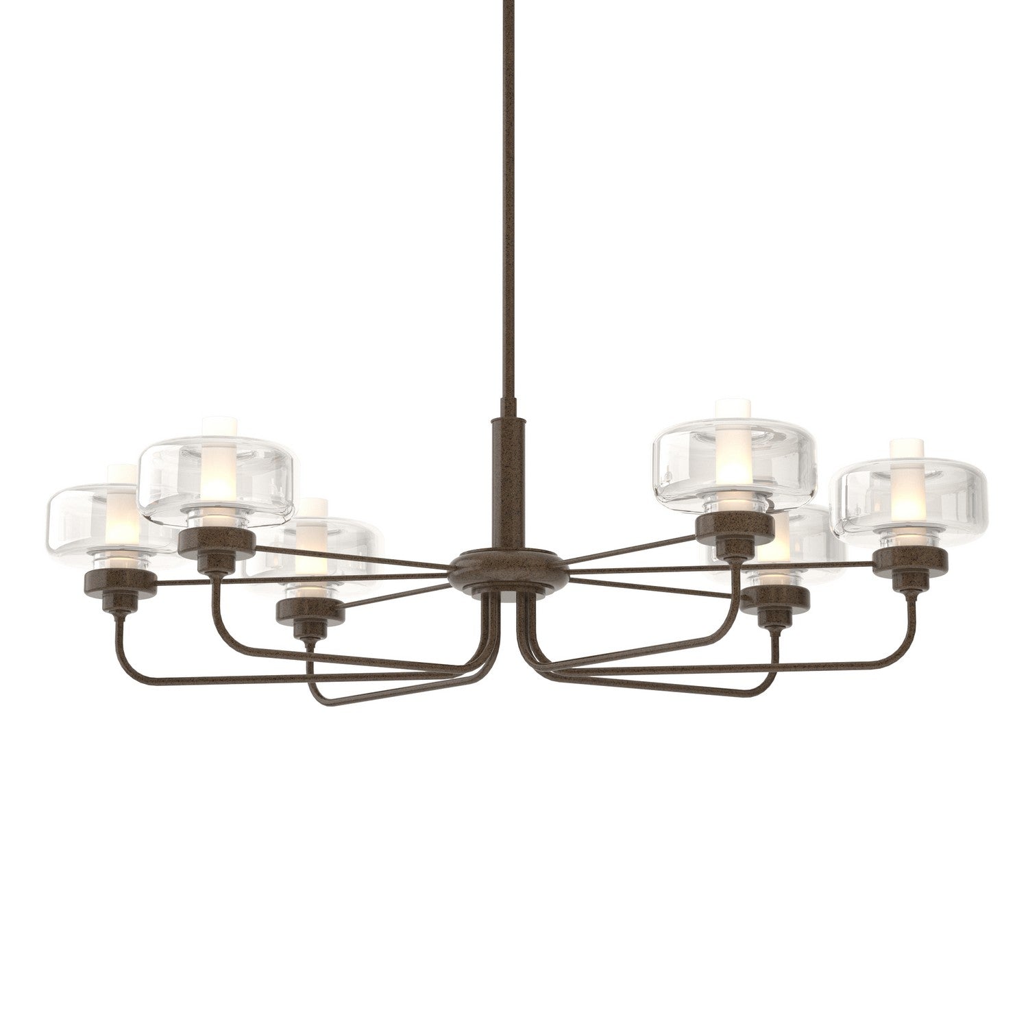 Hubbardton Forge - 137840-SKT-MULT-05-YE0592 - Six Light Pendant - Nola - Bronze