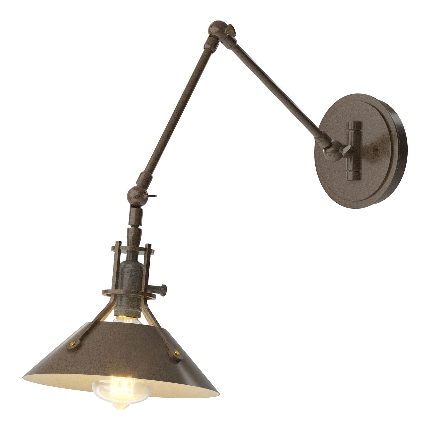 Hubbardton Forge - 209320-SKT-05-05 - One Light Wall Sconce - Henry - Bronze