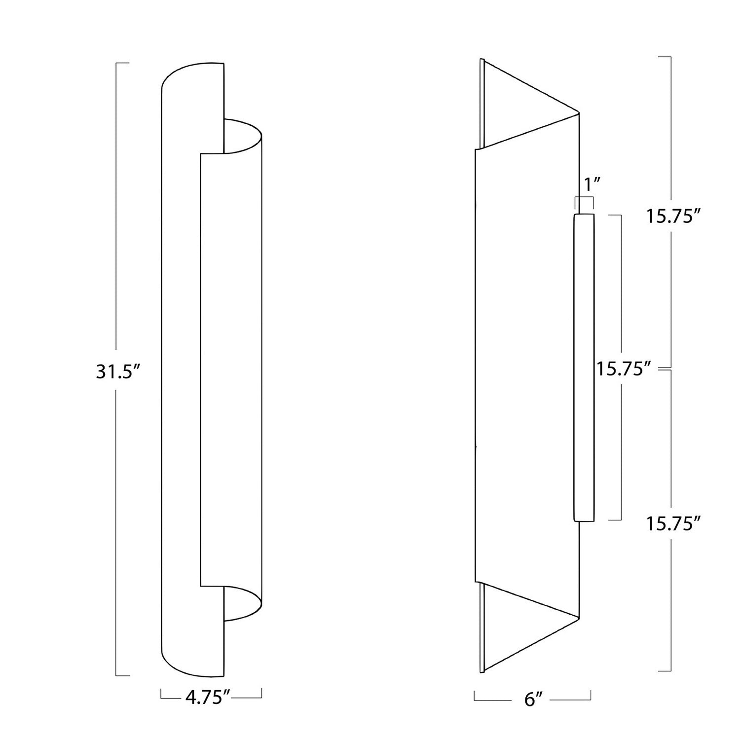 Regina Andrew - 15-1214PN - Two Light Wall Sconce - Flute - Polished Nickel