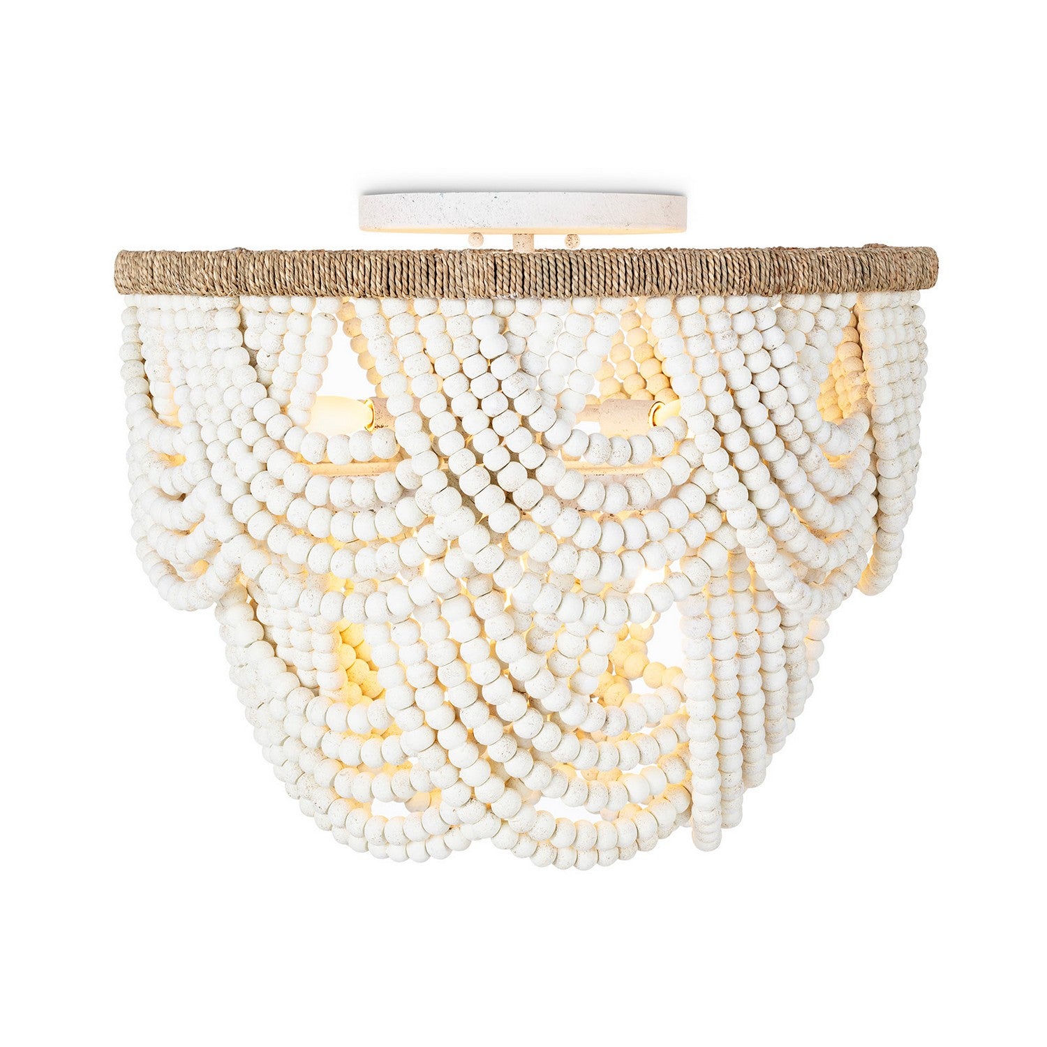 Regina Andrew - 16-1374WT - Six Light Flush Mount - Lorelei - White