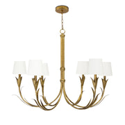 Regina Andrew - 16-1416GLD - Six Light Chandelier - River Reed - Antique Gold Leaf