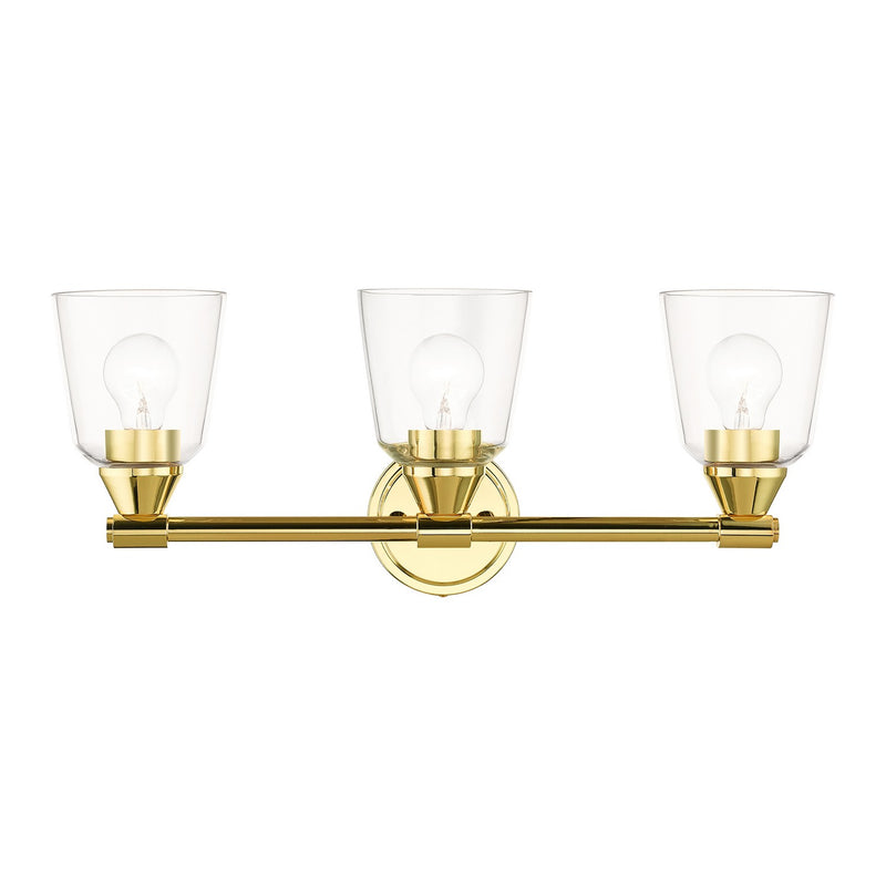 Livex Lighting - 16783-02 - Three Light Vanity Sconce - Catania - Polished Brass