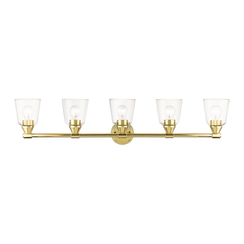 Livex Lighting - 16785-02 - Five Light Vanity Sconce - Catania - Polished Brass