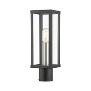 Livex Lighting - 28034-04 - One Light Outdoor Post Top Lantern - Gaffney - Black with Brushed Nickel