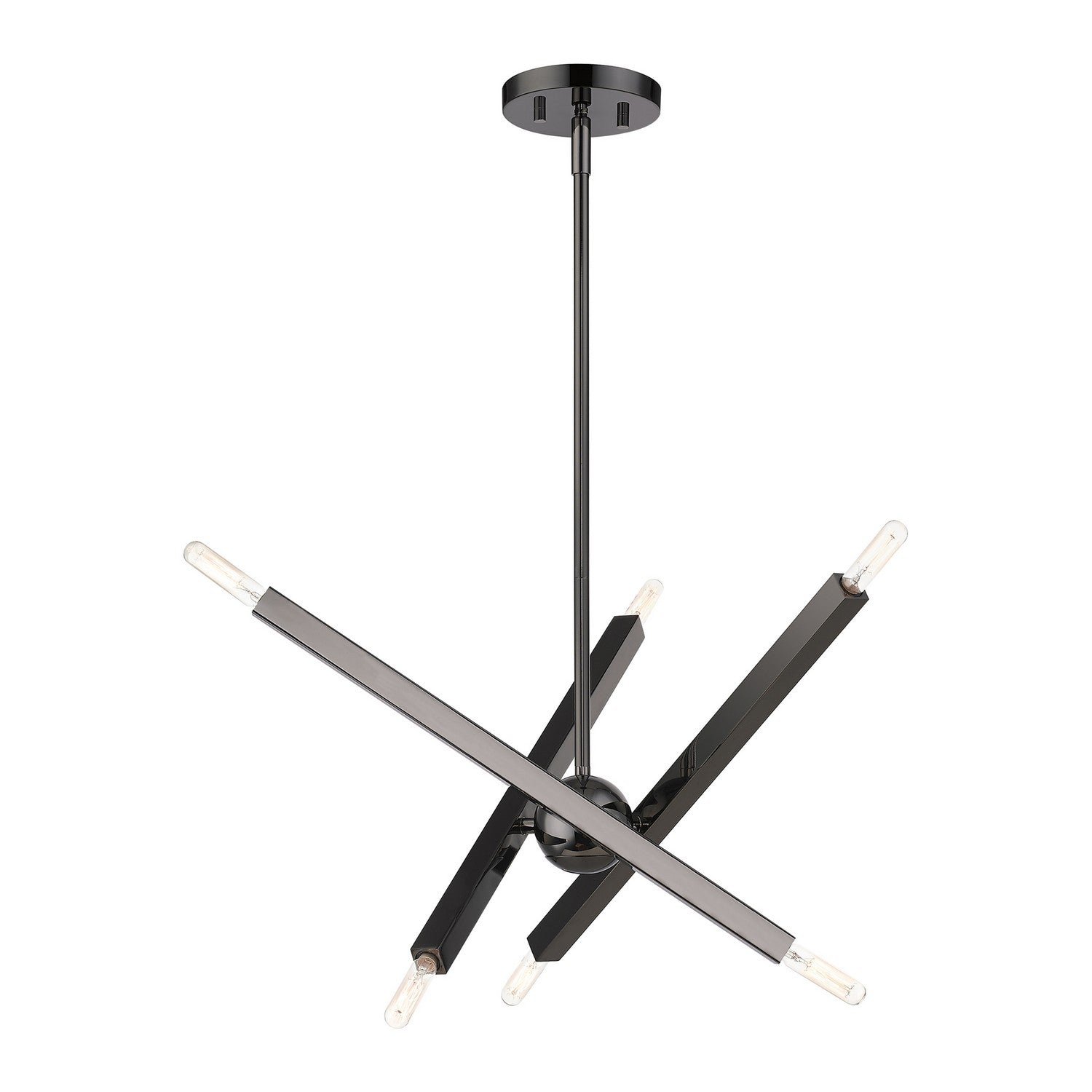 Livex Lighting - 46984-46 - Six Light Chandelier - Monaco - Black Chrome