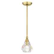 Livex Lighting - 47071-08 - One Light Pendant - Brussels - Natural Brass