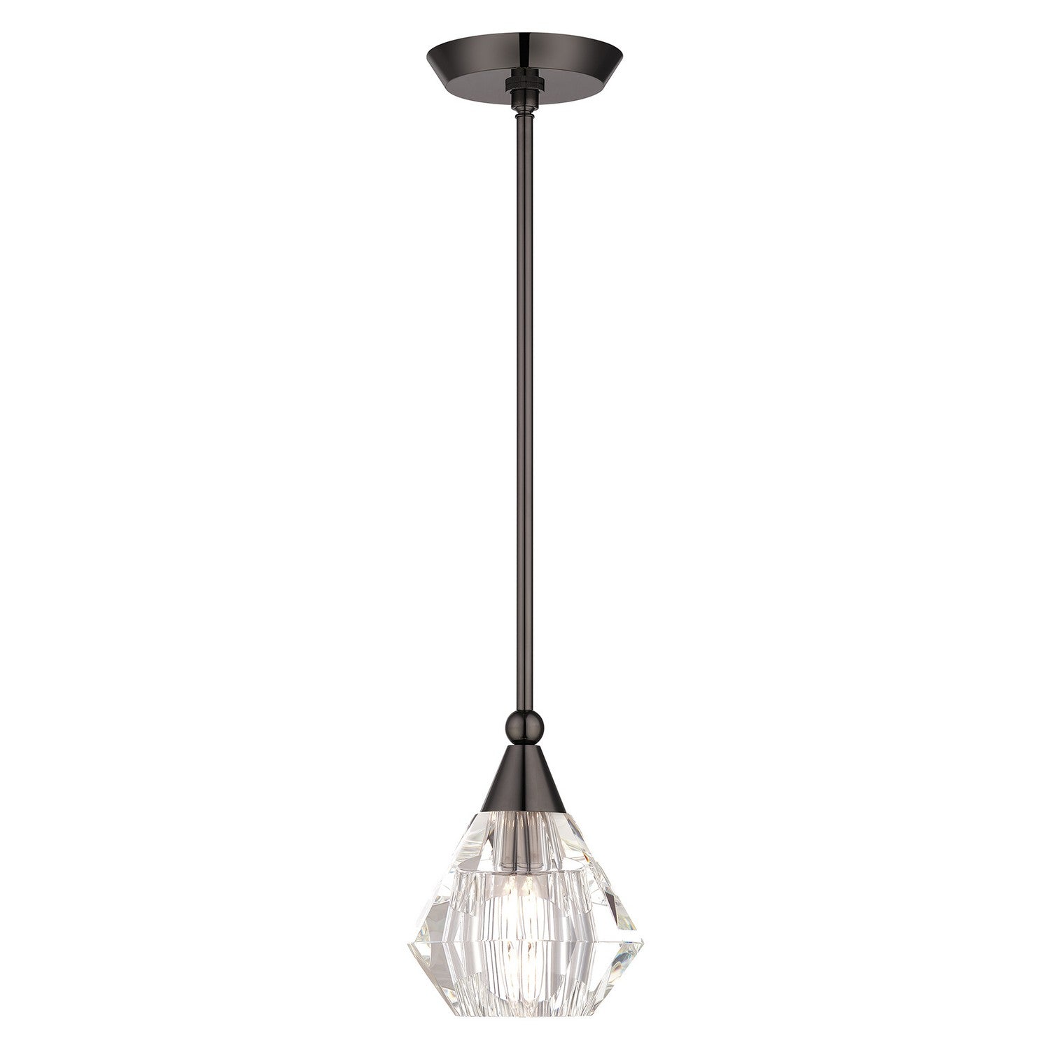 Livex Lighting - 47071-46 - One Light Pendant - Brussels - Black Chrome
