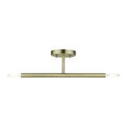 Livex Lighting - 51179-01 - Two Light Semi-Flush Mount - Copenhagen - Antique Brass