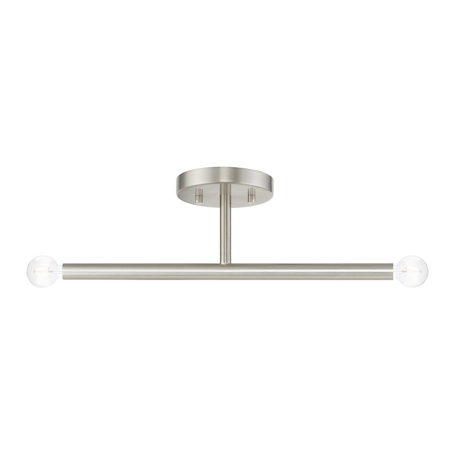 Livex Lighting - 51179-91 - Two Light Semi-Flush Mount - Copenhagen - Brushed Nickel