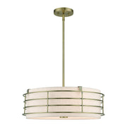 Livex Lighting - 55114-01 - Four Light Pendant Chandelier - Blanchard - Antique Brass