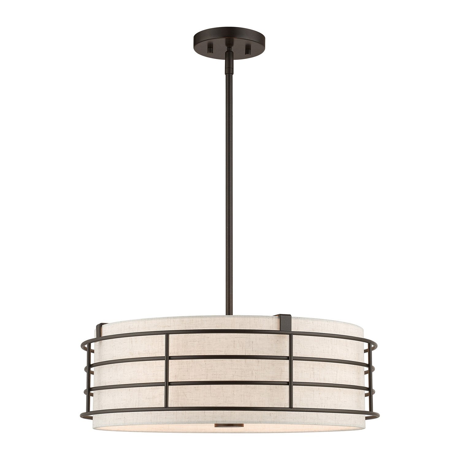 Livex Lighting - 55114-92 - Four Light Pendant Chandelier - Blanchard - English Bronze