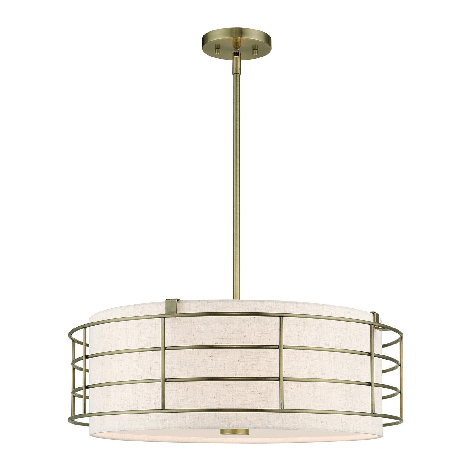 Livex Lighting - 55115-01 - Five Light Pendant Chandelier - Blanchard - Antique Brass