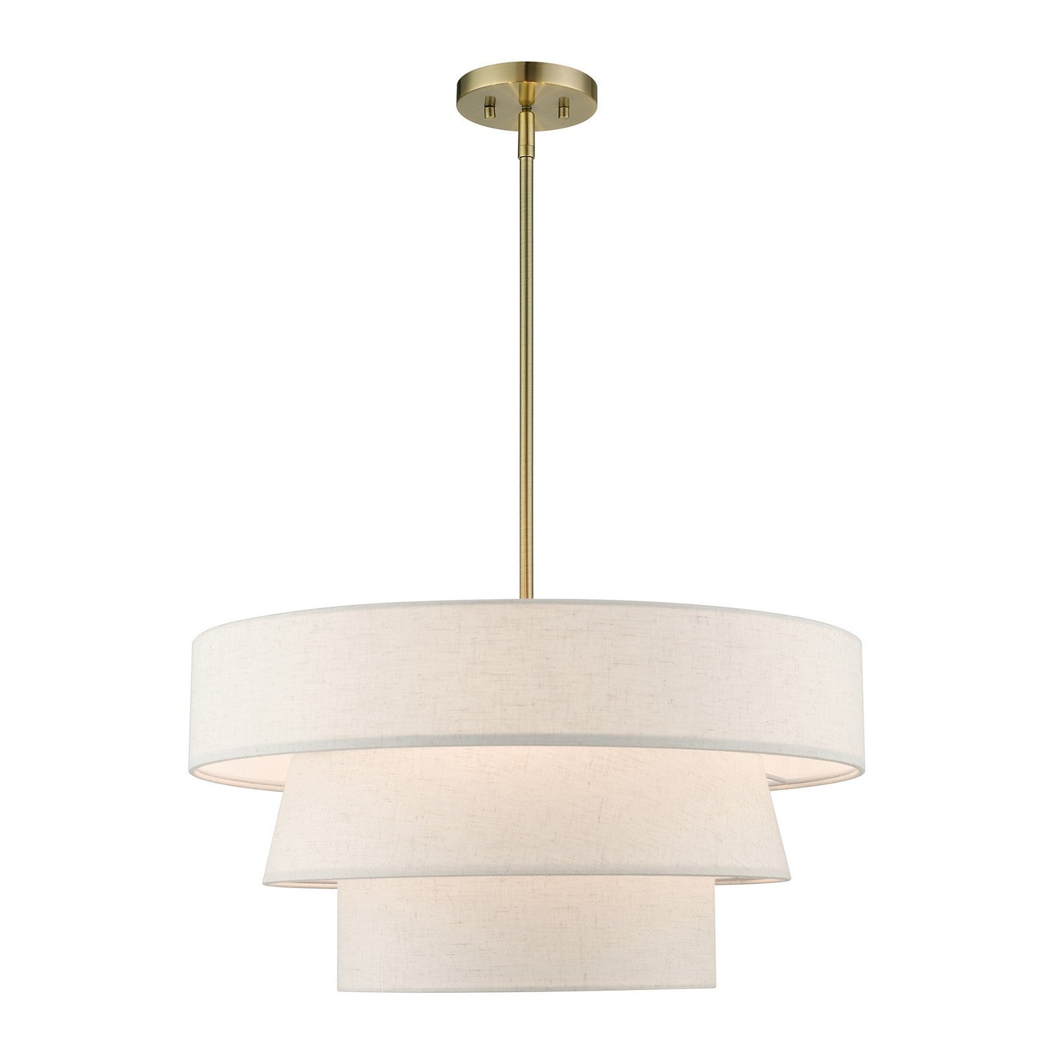 Livex Lighting - 56724-01 - Four Light Pendant Chandelier - Chandler - Antique Brass