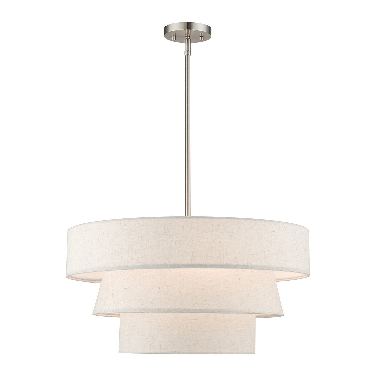 Livex Lighting - 56724-91 - Four Light Pendant Chandelier - Chandler - Brushed Nickel