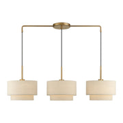 Livex Lighting - 58893-48 - Three Light Linear Chandelier - Bellingham - Antique Gold Leaf
