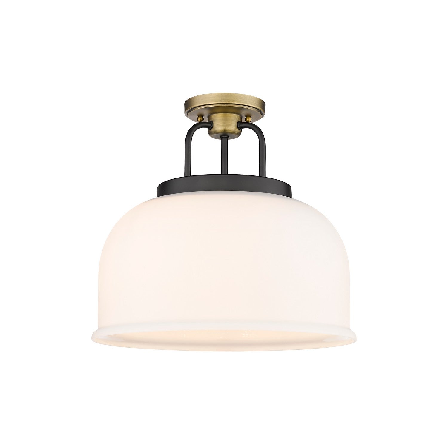 Innovations - 239-3C-BBB-G239-15WH - Three Light Semi-Flush Mount - Downtown Urban - Black Brushed Brass