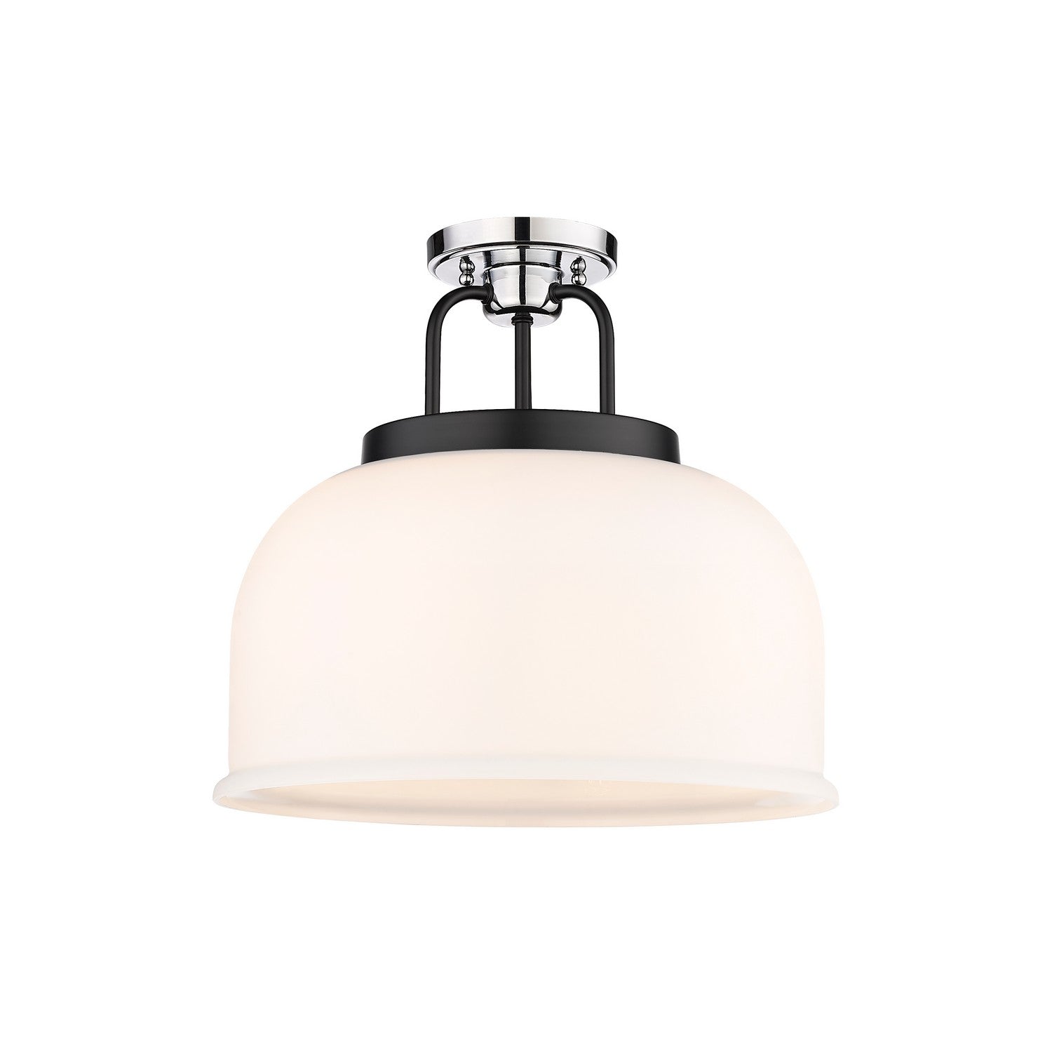 Innovations - 239-3C-BPC-G239-15WH - Three Light Semi-Flush Mount - Downtown Urban - Black Polished Chrome