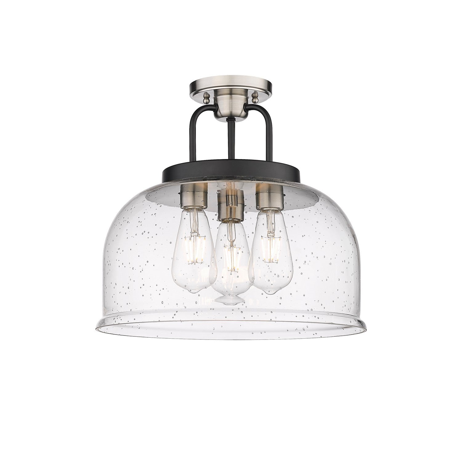Innovations - 239-3C-BSN-G239-15SDY - Three Light Semi-Flush Mount - Downtown Urban - Black Satin Nickel