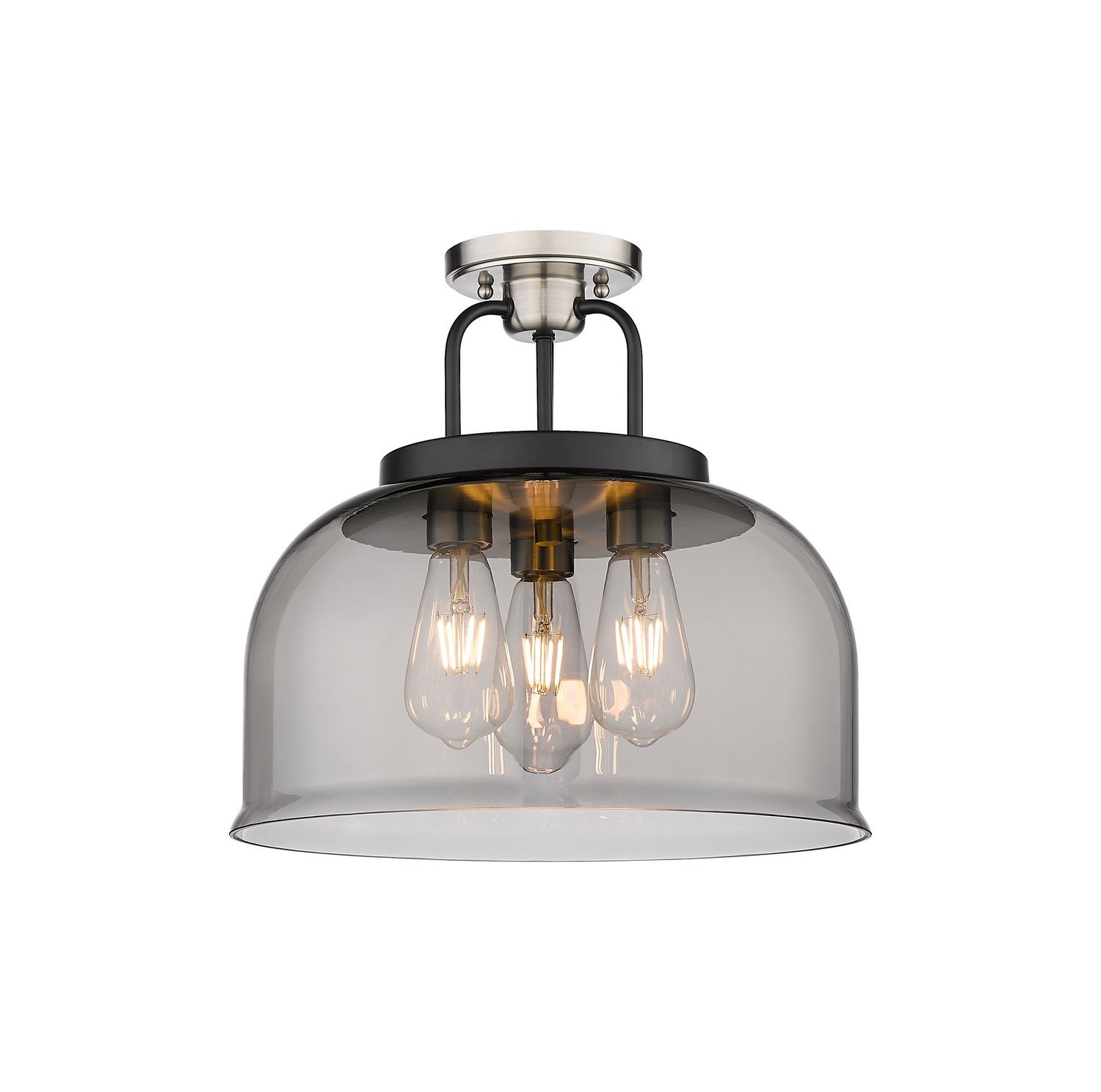 Innovations - 239-3C-BSN-G239-15SM - Three Light Semi-Flush Mount - Downtown Urban - Black Satin Nickel