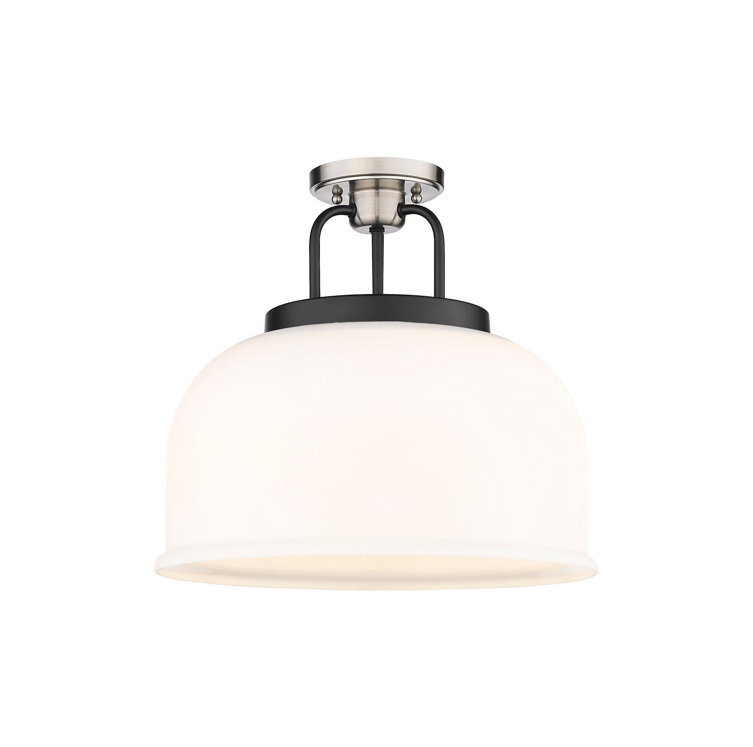 Innovations - 239-3C-BSN-G239-15WH - Three Light Semi-Flush Mount - Downtown Urban - Black Satin Nickel